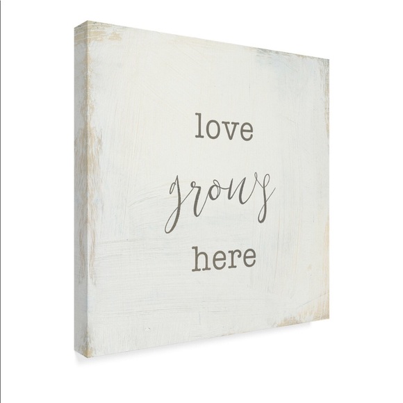 NEW "Love Grows Here" canvas wrapped wall art - Picture 3 of 5
